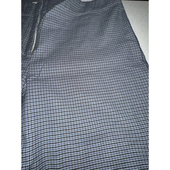 J Jill Houndstooth Plaid Pants Slim Leg Knit Stretch Pockets Black Blue career 6 - Picture 6 of 10